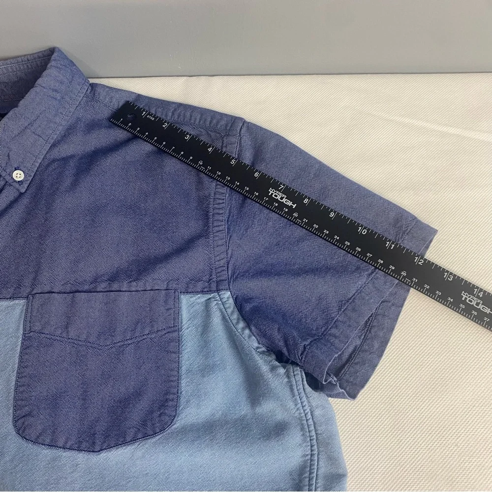 J. Crew Men's Color Block Blue Shirt